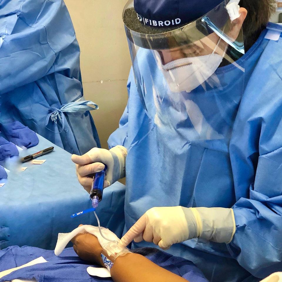 Fibroids removal small wrist incision