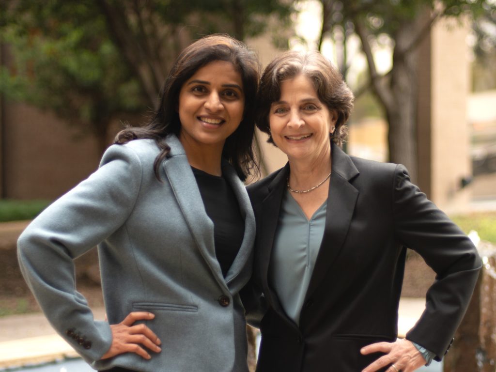 Dallas fibroid doctors Reddy and Slonim outside
