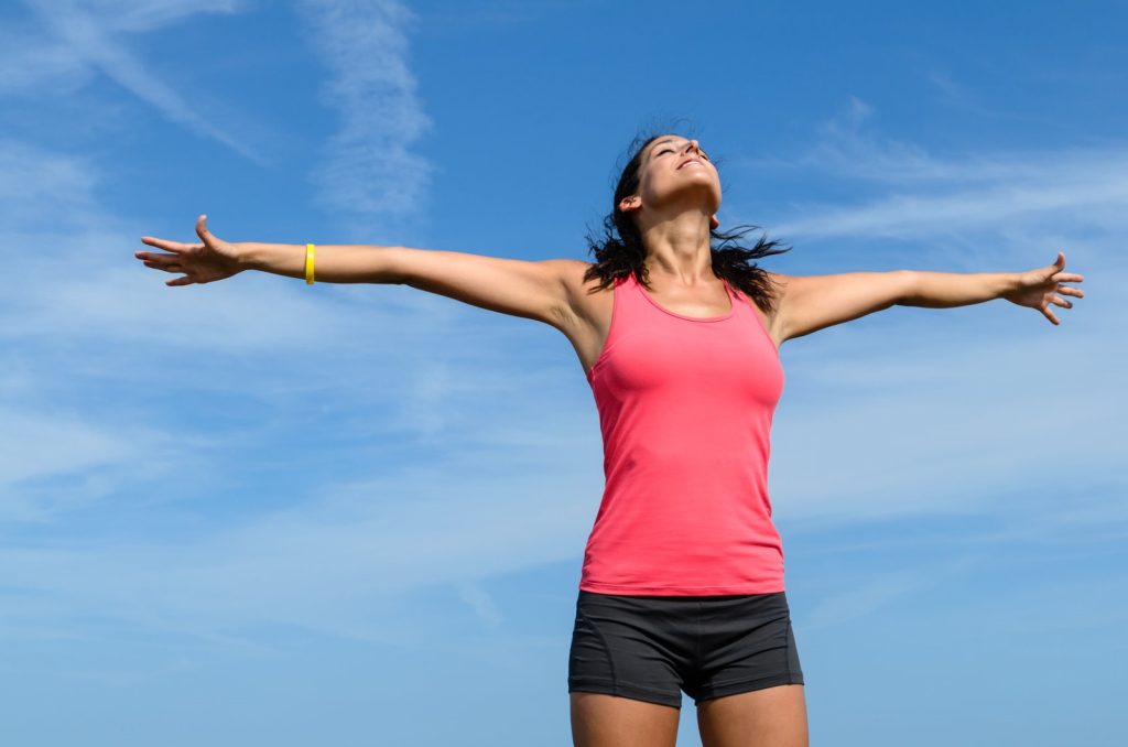fibroid treatment happy feeling good woman
