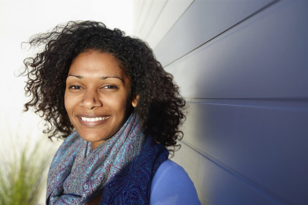 large fibroids woman happy after fibroid treatment