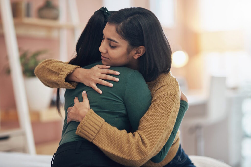 UFE procedure support friend hug