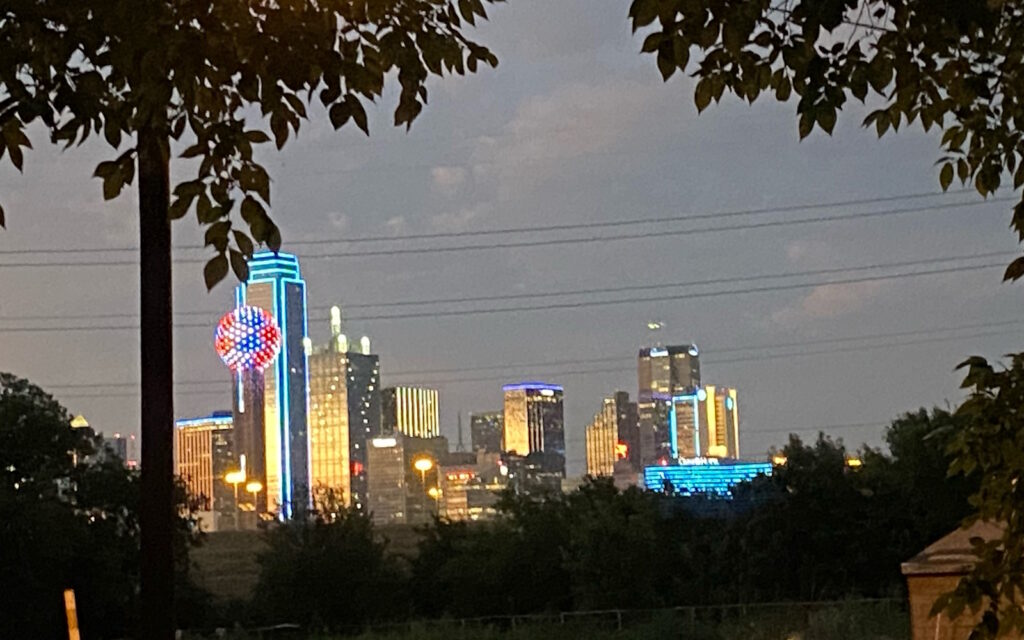 Texas fibroid awareness month 2023 kickoff Dallas skyline