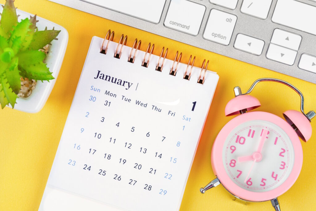 new year without fibroids january calendar
