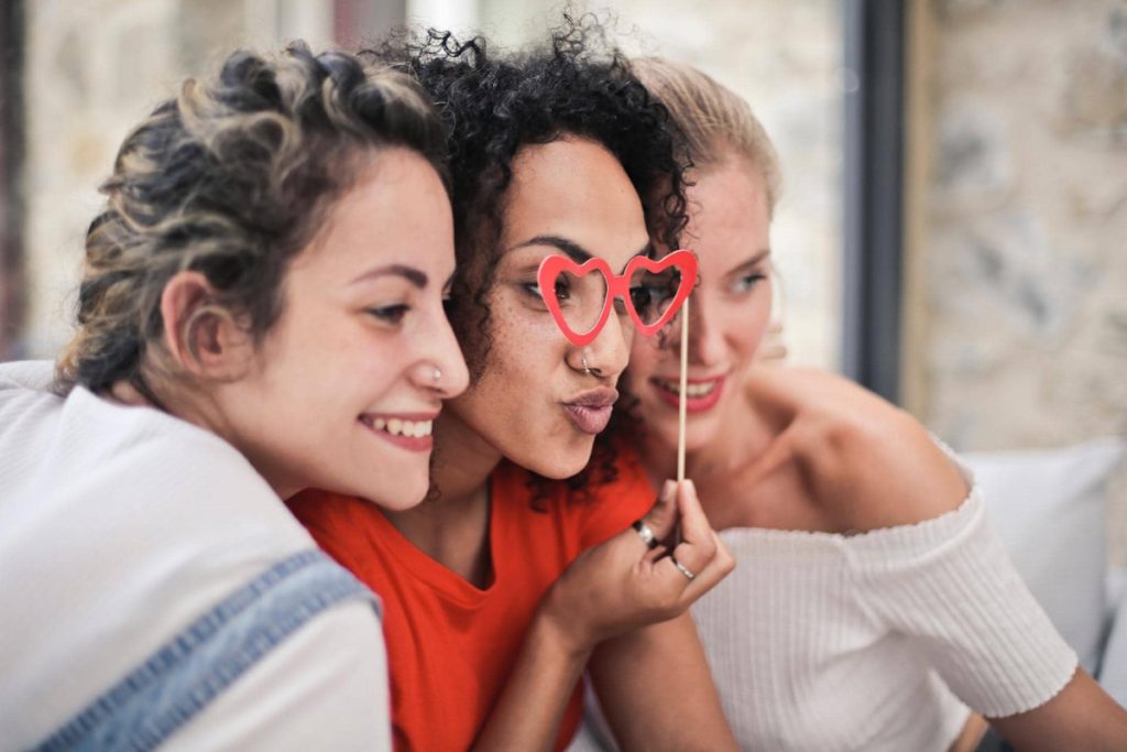 heavy periods women red glasses