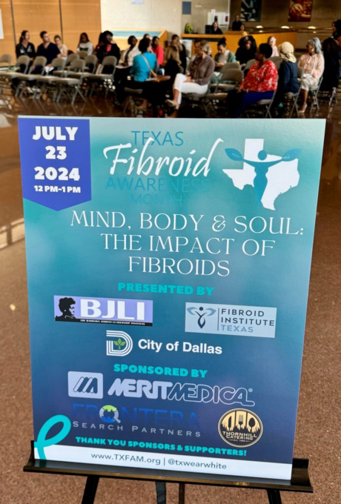 Texas Fibroid Awareness Month City of Dallas sign