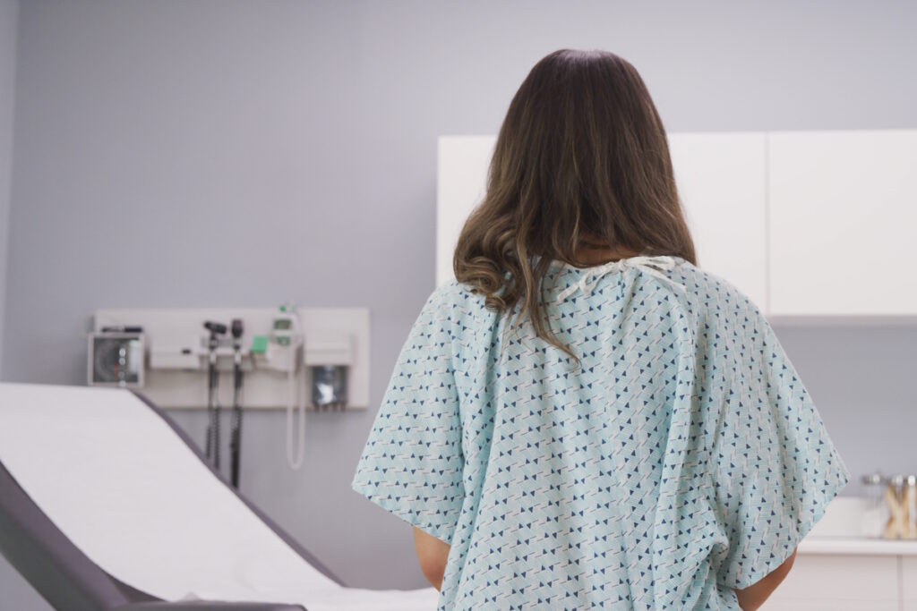 fibroid treatment woman at doctor visit health screening