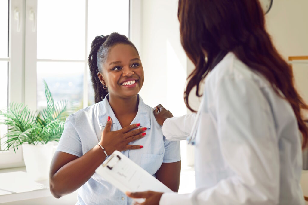 fibroid treatment woman visiting doctor health screening
