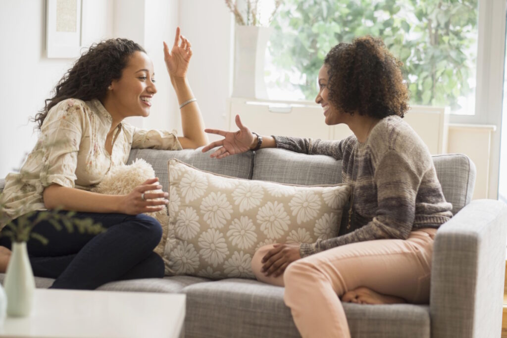 stress and fibroids women friends talking